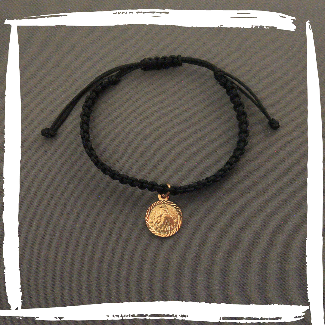 Bracciale S.Antonio cinturino nero