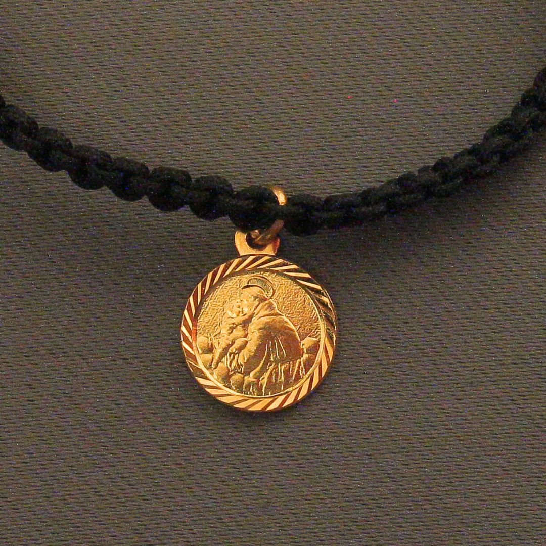 Bracciale S.Antonio cinturino nero