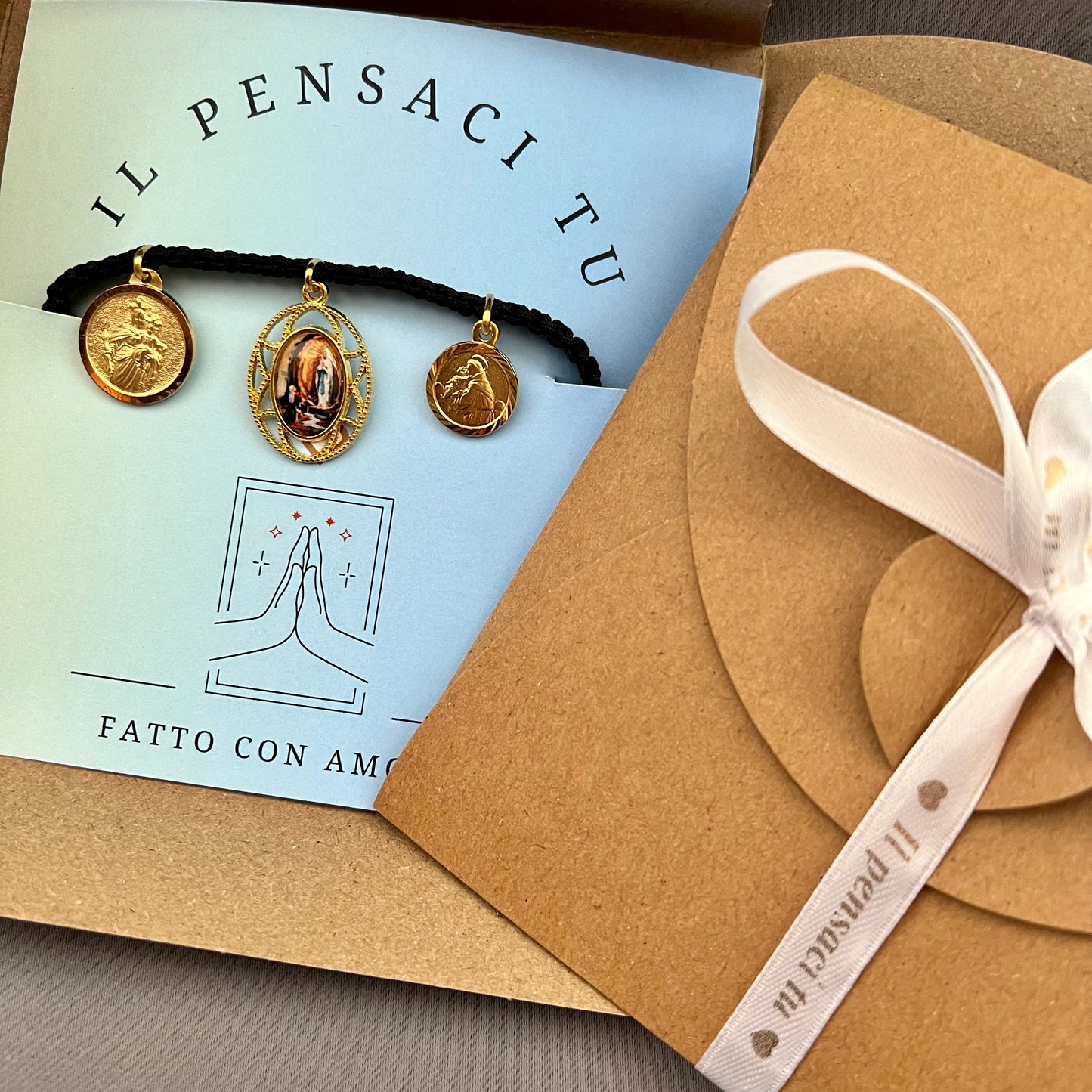 Bracciale Tris: S. Antonio, Madonna e Maria ausiliatrice