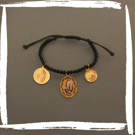 Bracciale Tris: S. Antonio, Madonna e Maria ausiliatrice